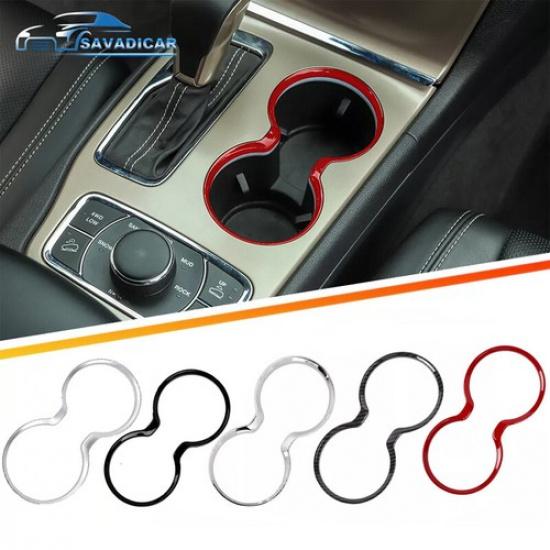 Inner Gear Shift Cup Holder Cover Trim Bezels for Jeep Grand Cherokee 2011-