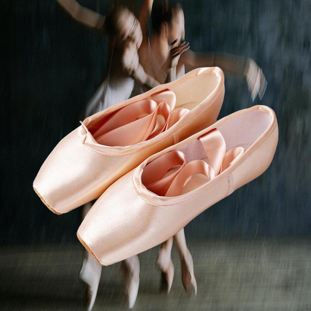 Ballerina Ballet Pointe Pink Satin Canvas for Dancing