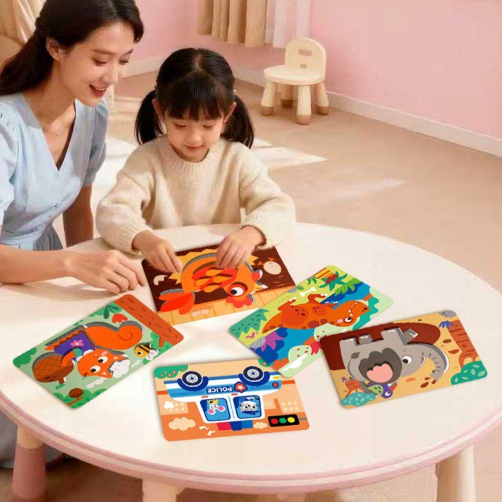 Montessori 3D Stereoscopic Sticker Educational Toys Animals Sticker Book  Toddlers