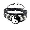One piece Yin Yang Tai Chi rope bracelet black and white braided leather bracelet bracelet women's gift