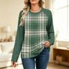 Women's Printed Colorblock Raglan Sleeve Neck Long Sleeve Sweatshirt