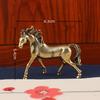 Statue de Cheval en Laiton Vintage Ornement de Bureau Décoration Artisanat Métallique Créatif Décorations pour la Maison Statue du Cheval du Zodiaque Stéréoscopique