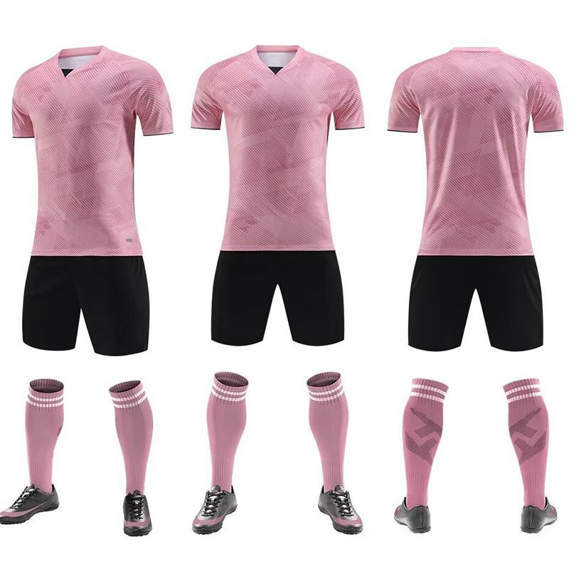 New Football Jersey Set Boys And Children'S Game Training Clothing Women'S Jersey Breathable Primary School Adult Short-Sleeved Jersey
