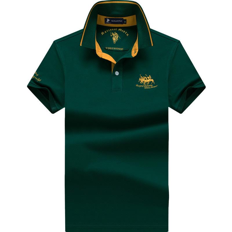 The BAY Men's Summer High-End Polo Shirt: Short Sleeve, Turn-Down Collar, Loose Fit, Plus Size, Trendy Fashion. 2XL 165-180 lbs