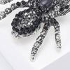 Vintage Style Overcoat Brooch Shining Rhinestones Decor Spider Shape Shawl Scarf Pin Men Suit Coat Simple Badge Fashionable Accessories
