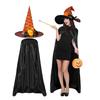 Halloween Cape and Hat 2-Piece Costume Set for Cosplay Party