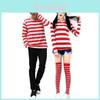 Where's Wally Cosplay Costume For Halloween And Christmas Unisex Cotton Blend Attire