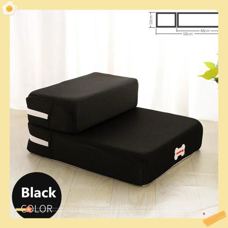 Cute Home Cat Pet Bed,Dog Stairs Ladder, Foldable Dog Ramp,Pet Mat Mesh Breathable Pet Steps,2-steps With Detachable Soft Cover
