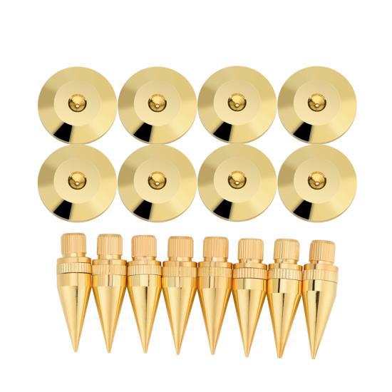 

8 пар медных шипов для динамиков 6 x 36 мм, изолирующая подставка, коврик для ног