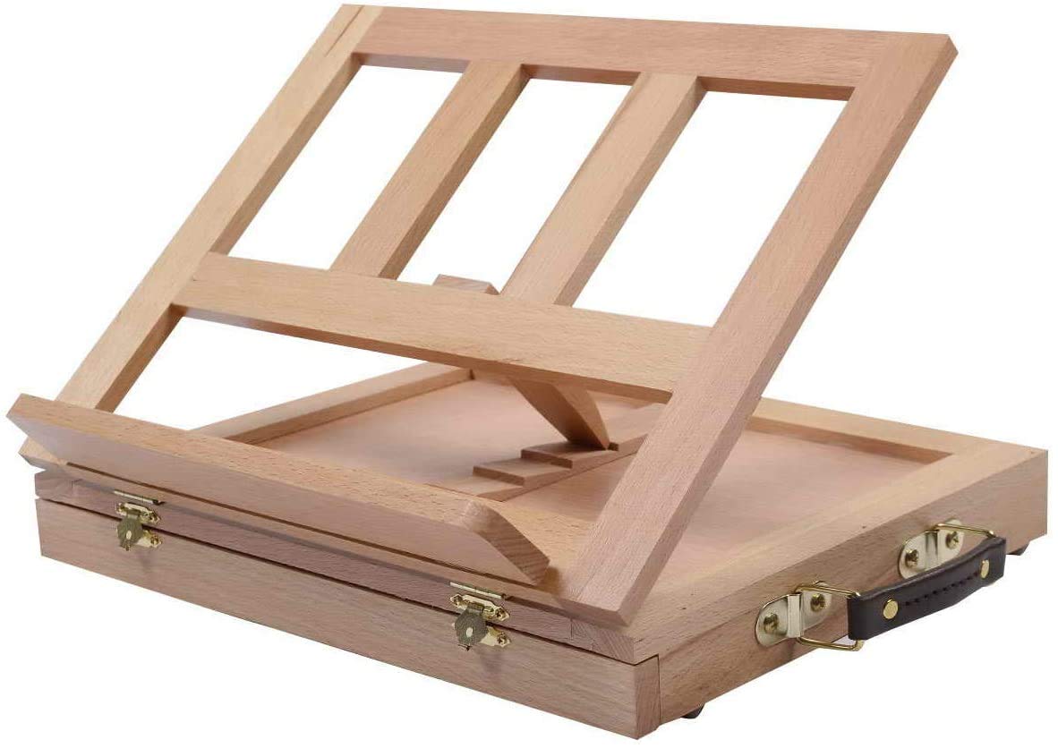 

Costway Мольберт Настольный мольберт Деревянный мольберт для эскизов Мольберт для рисования Подставка для доски для рисования Складной Регулируемый по высоте Художественные принадлежности Ящик для рисования (Мольберт 34565)