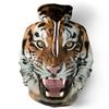 Halloween 3D Printed Tiger Hoodie Animal Cool Long Sleeve Hooded Pullover