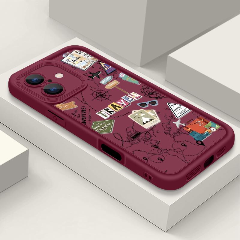 For iPhone 16 Pro Max 15 Pro 14 Plus 13 12 11 XS XR 8 7 Case Shell Signboard Print TPU Soft Shockproof Matte Phone Cover