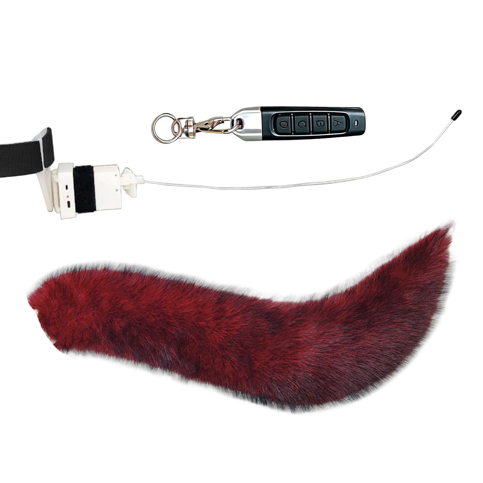 Remote Control Wagging Foxes Wolf Tail Halloween Cosplay Party Costume Accessory Furry Electric Movable Cats Foxes Tail 1