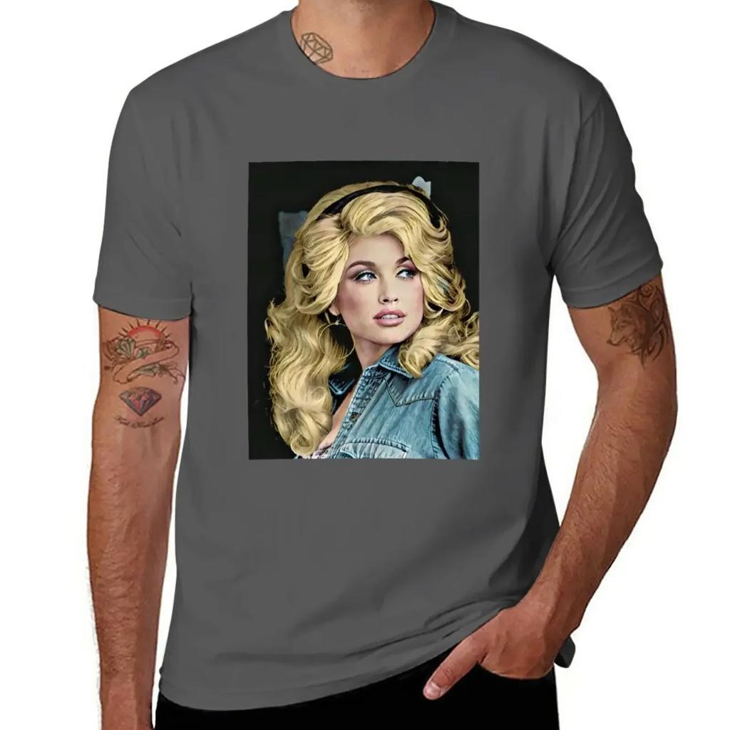 Vintage Dolly Parton Geschenk für Liebhaber T-Shirt lustig süße Kleidung Tierdruck für Jungen Trainingsshirts für Männer