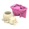 Creative Cats Planter Sturdy Silicone Mould Reusable Artistics Cement Cast Craft Supplies Accessory for Home and Garden
