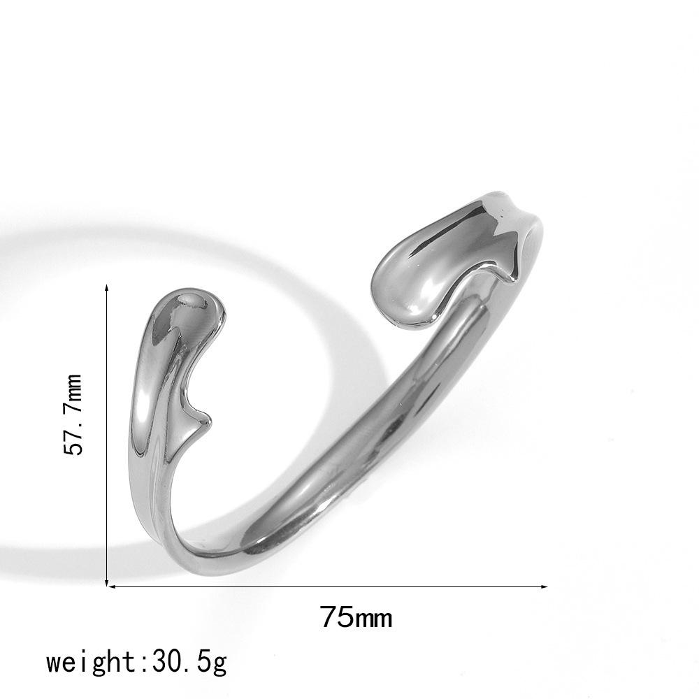 

Браслет из 18-каратного золота из нержавеющей стали не выцветает, женская индивидуальность преувеличена, широкий браслет из титановой стали 18K
