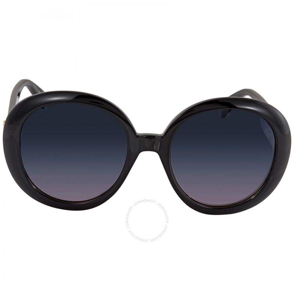 

Gucci Синие круглые женские солнцезащитные очки GG0712S 002 55