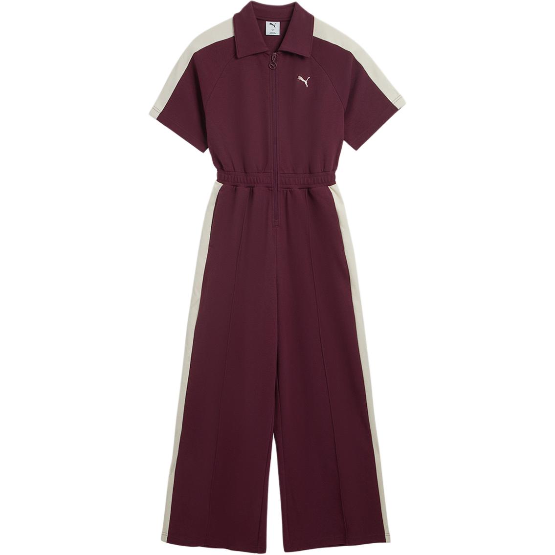 

Puma Спортивный повседневный бордовый винтажный комбинезон-поло Женский комбинезон 634539-96 S