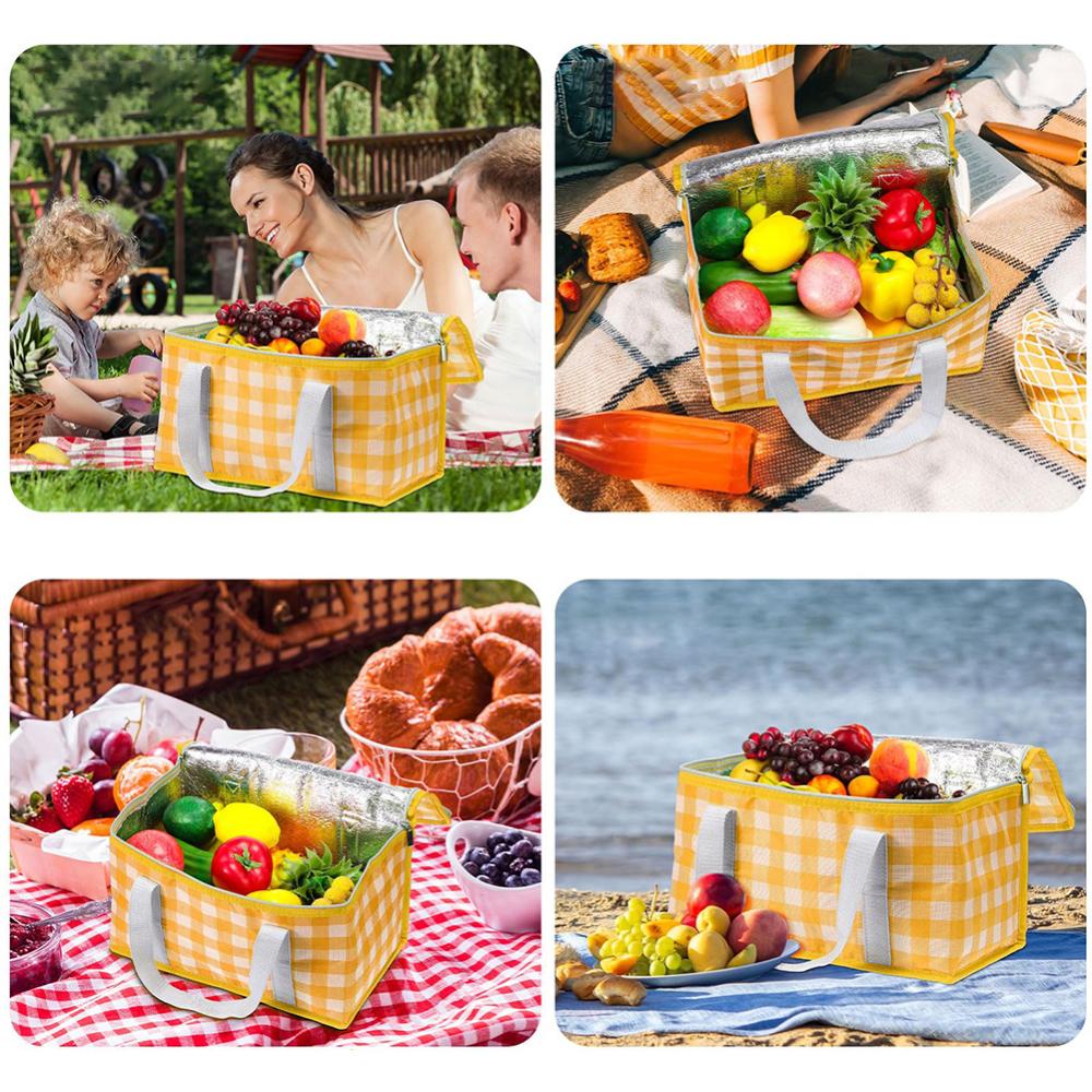 Picnic Bag Large Outdoor Cooler Box  Portable Thermal Insulated Cooler Bag Camping Drink Bento Bags Picnic Supplies Picnic Bag