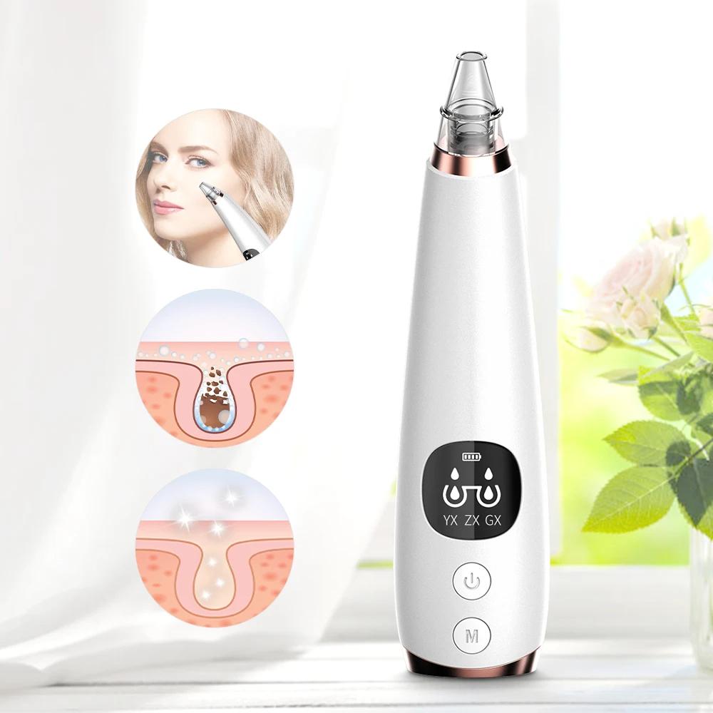Beauty Instrument 6 Nozzle Facial Vacuum Pore Cleaner. Instrument for cleaning pores and blackheads. Instrument for facial cleansing and exfoliation