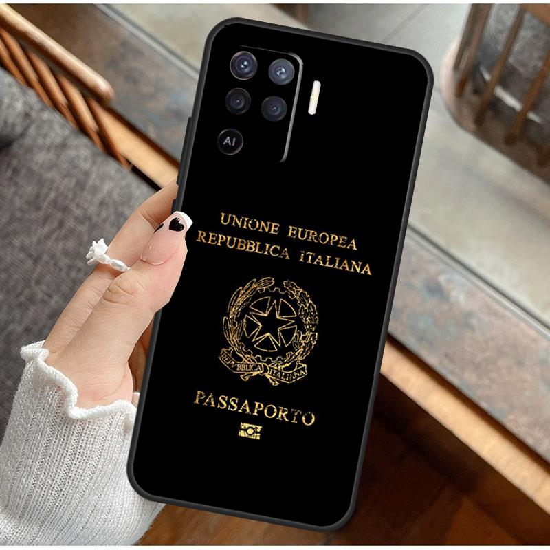 Italy Flag Phone Case For Oppo A16 A76 A78 A96 A58 A18 A38 A98 A17 A77 A80 A40 A60 A74 A94 A54 A15 A57S