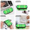 Pencil Bag Lightweight Durable 300D Polyester Smooth Zipper with Main Compartment Mesh Pocket and Pen Slots for Classroom Use