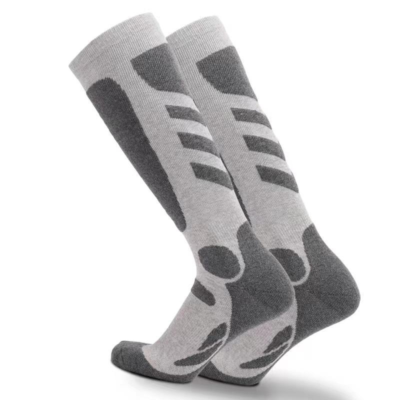 Unisex Quick-Dry Wool Ski Socks for Children and Adults - Warm, Long, and Ideal for Outdoor Sports