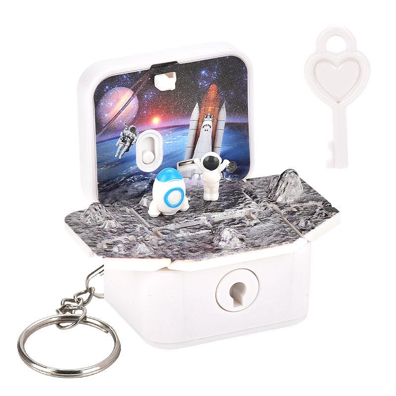 Kluczówka-Zabawka Zamek Pop-Up i Koszykówka z Dinozaurem Astronautą - Kreatywny Prezent Odstresowujący