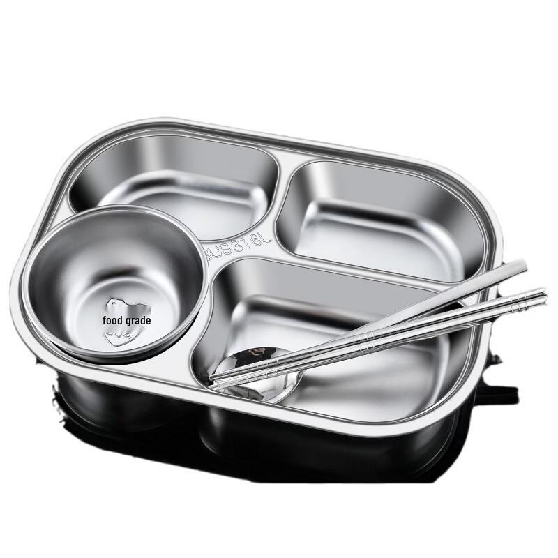 316 Stainless Steel Divided Meal Plate