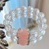 12mm Natürlicher Weißer Kristall 16mm Puder Kristall Design Armband Armband