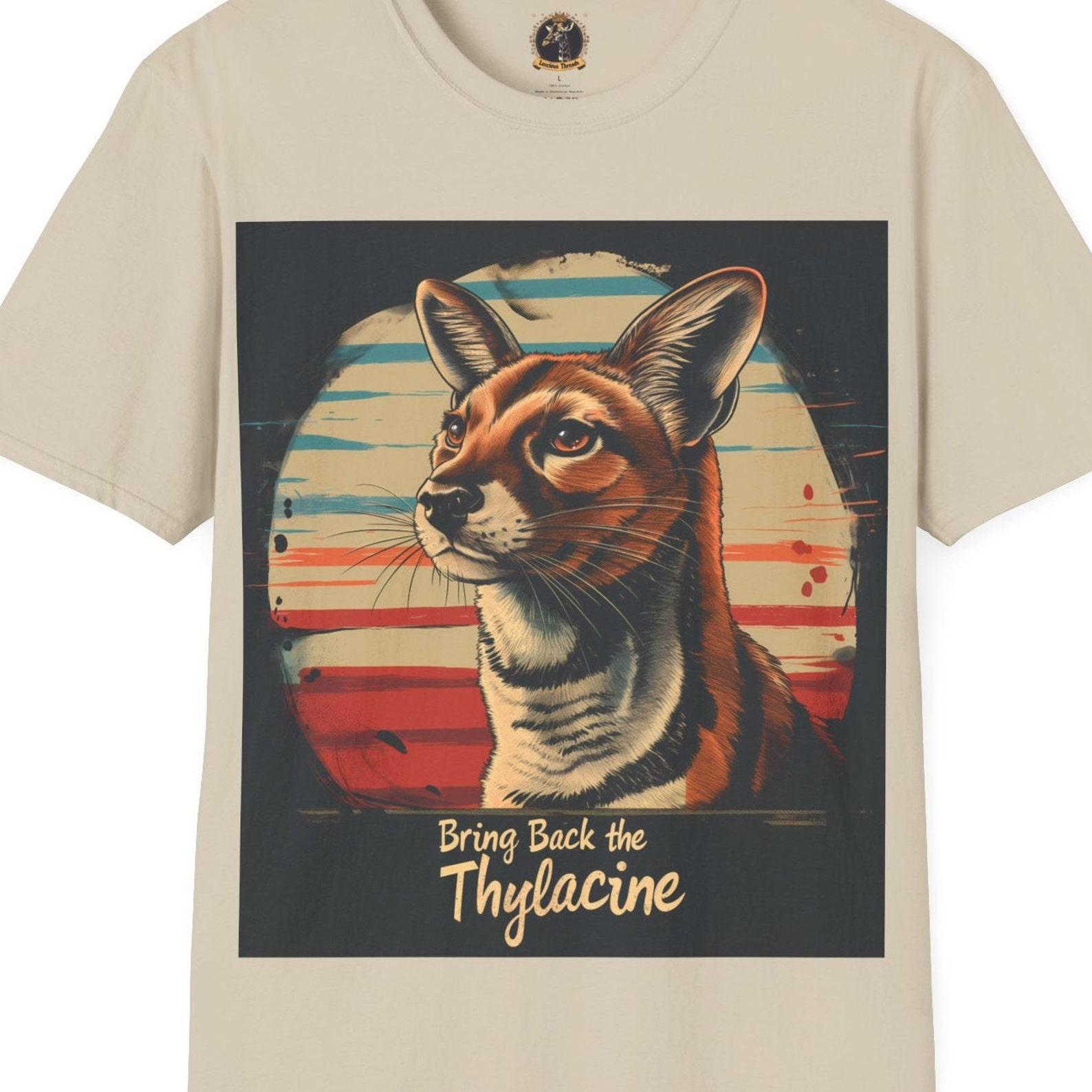 Thylacine T-Shirt: Tasmanian Tiger Wildlife Conservation Shirt 3XL
