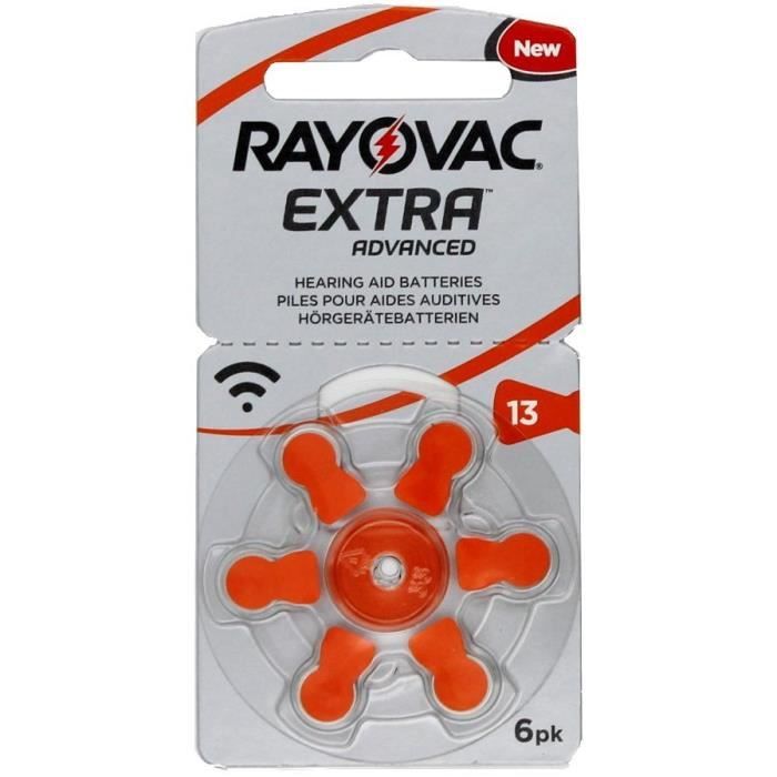 6 Hörgerätebatterien Rayovac Extra Advanced 13