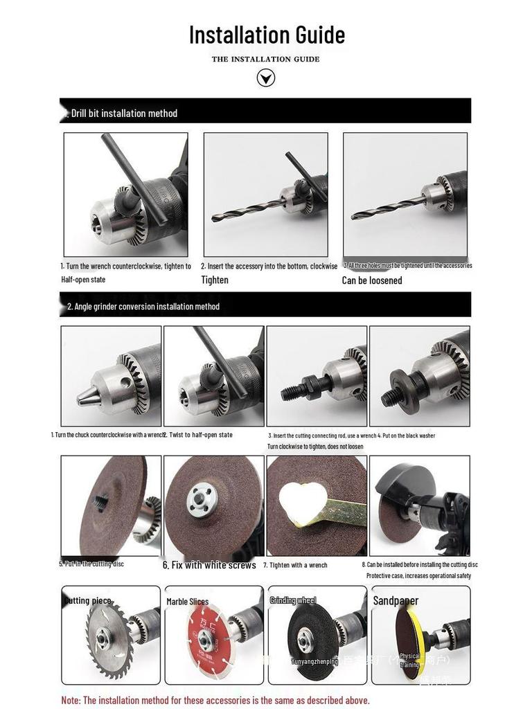 Electric Hand Drill Set with Drill Bits for Woodworking & Household Tasks