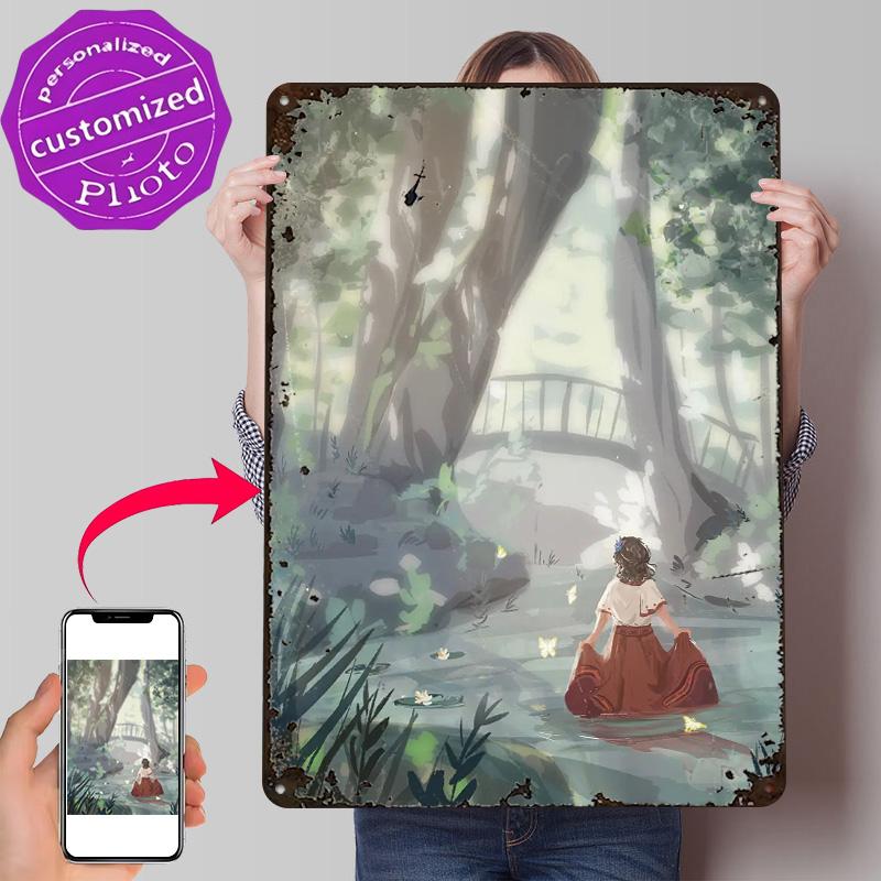 A Peaceful Moment D Texture Metal Poster Customized Wall Art Tin Sign Gift for Mancave Home and Decoration Gaming Custom Plate
