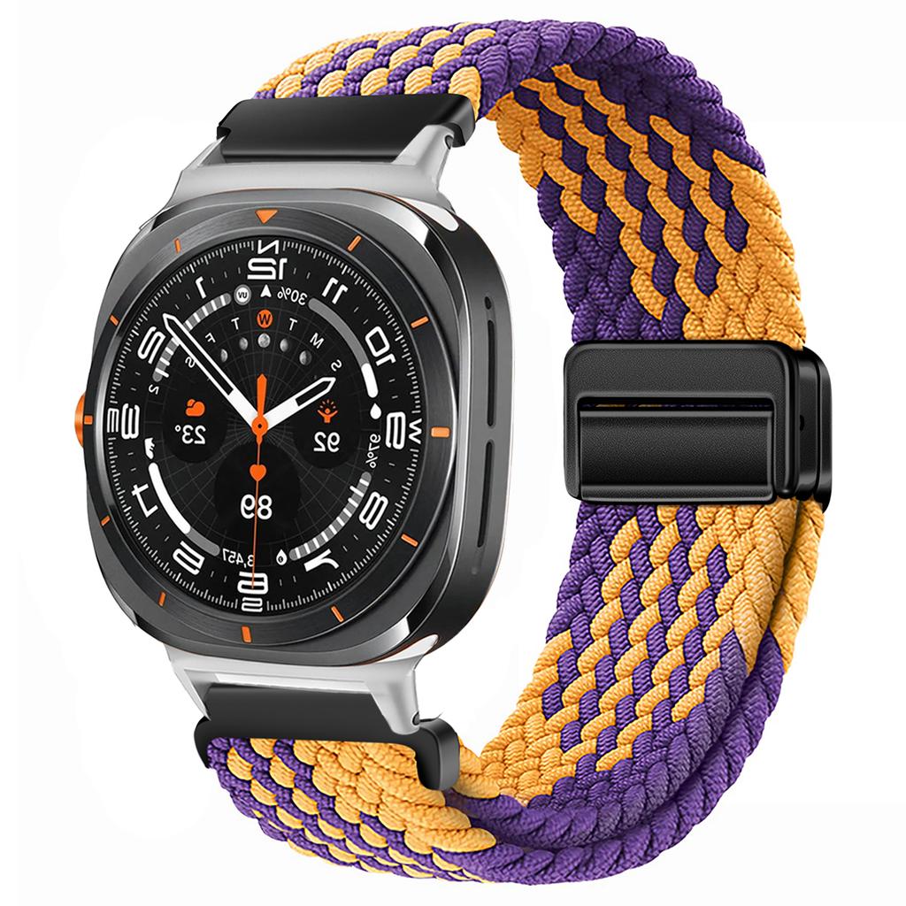 For Samsung Galaxy Watch Ultra Strap 47mm Accessories Magnetic Nylon Braided sport Bracelet Correa Galaxy Watch 7 Ultra Band
