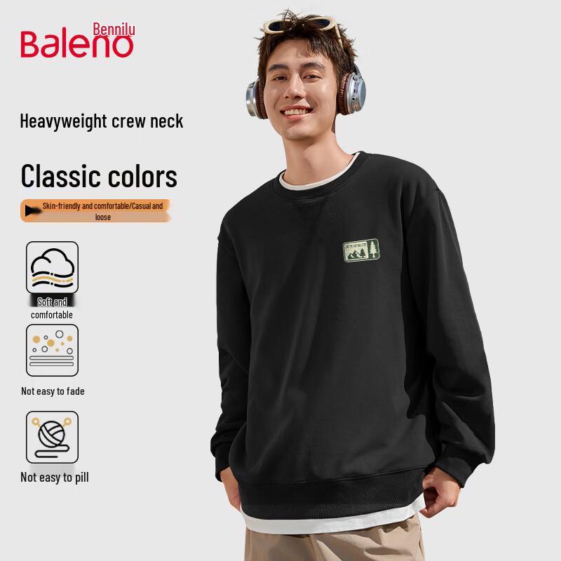 Baleno Men s Graphic Print Knit Crew Neck Sweatshirt 2XL