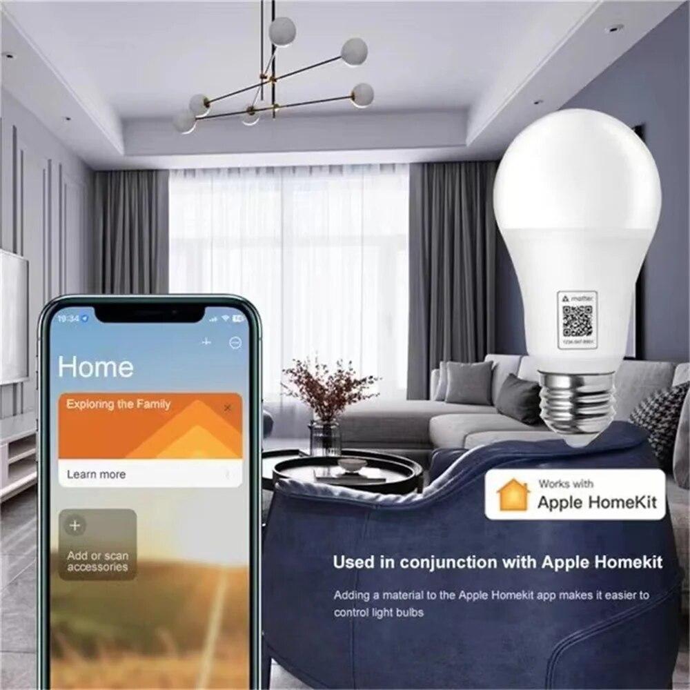 EWeink Matter Direktverbindung WiFI RGB+ Weißlichtbirne Smart-App-Steuerung Unterstützt Homekit Google Home Alexa Sprachassistent