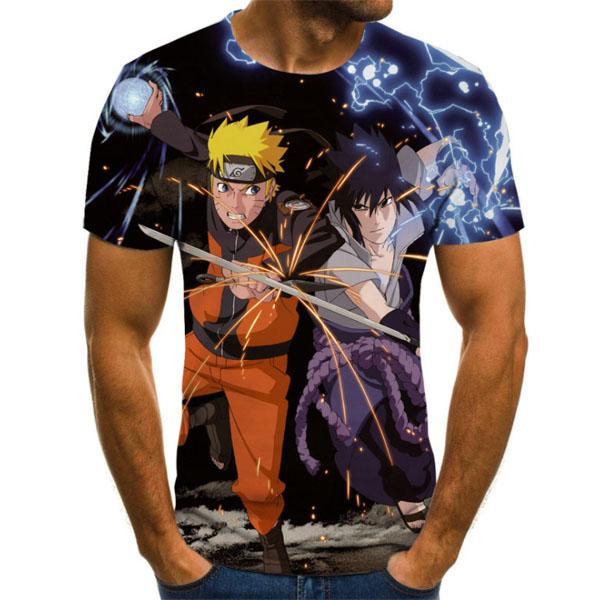 T-shirt stampata 3D Anime giapponese T-shirt uomo donna moda casual Cartoon T-shirt cool top T-shirt oversize Harajuku