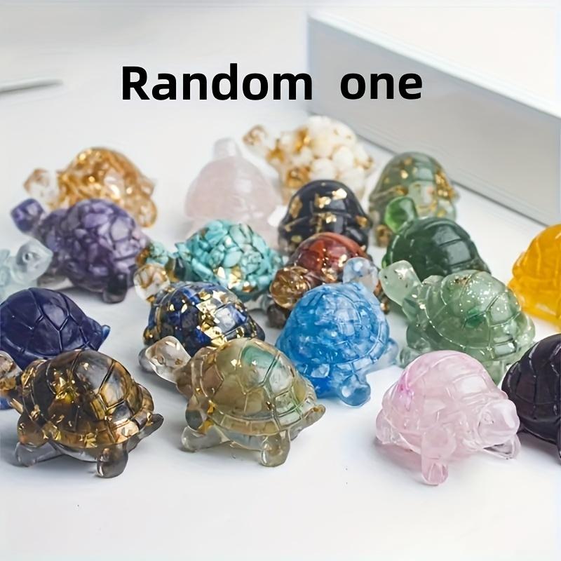 

Украшения в виде черепахи из натурального хрустального щебня и эпоксидной смолы приносят удачу, балансируют чакры, укрепляют медитацию, украшают аквариум