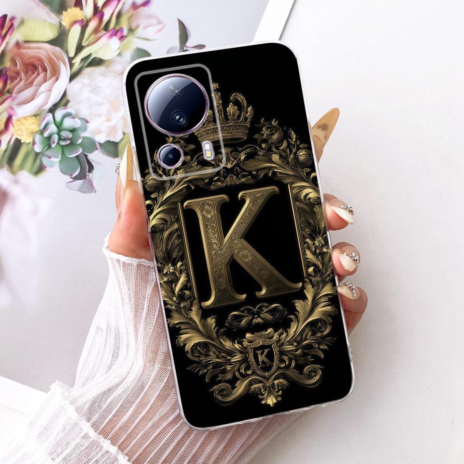 For Xiaomi 13 Lite Case Luxury Letters Cover Clear Silicone Soft Slim Phone Case For Xiaomi Mi 12 Lite NE Mi 13Lite Fundas Coque