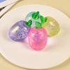 1/2/3/4Pcs Mini Radish Squeeze Toy Stress Relief Clear Glitter Radish Stress Sugar Ball Sensory Toy Decompression Fidget Toy Party