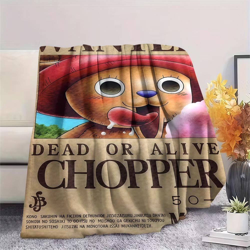 1 Stück One Piece Tony Tony Chopper Gemusterte Flanelldecke Geeignet für Alle Jahreszeiten Für Heimdekoration Wärme Und Komfort Geschenke Feiertagsgeschenk
