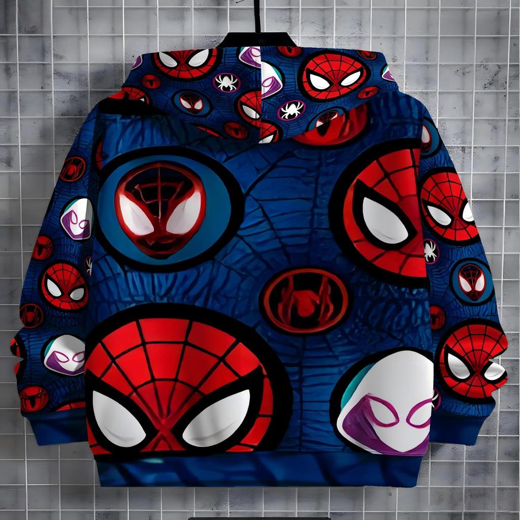 2026 Children's Hoodies 3D Spider Printed New Men's and Women's Hoodies Casual Neutral Hoodies Children's Hoodies Clothing