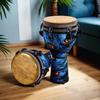 Lightweight 10"-12" African Hand Drum with Mechanical Tuning, Perfect for Performances, Teaching, and Customizable Playing.