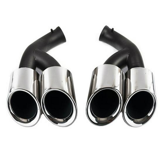 Porsche Cayenne GTS Black Quad Tailpipe Trim (11-24 Years)