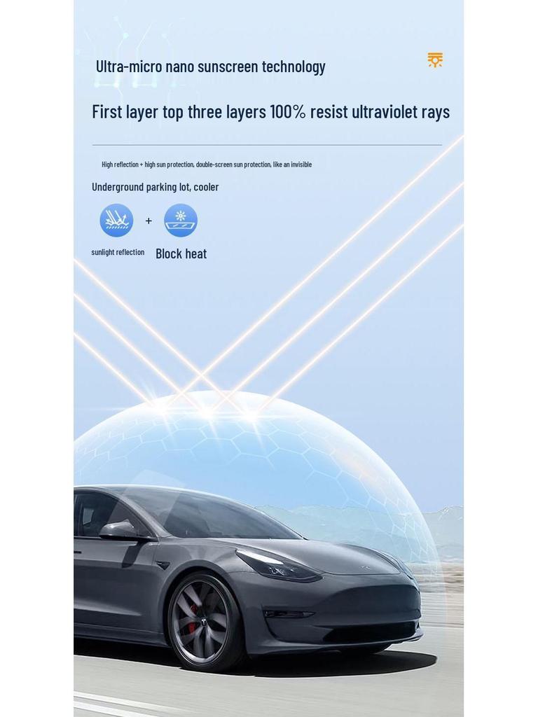 Jike 007 GT Sunroof Sunshade for 25-Year-Old Model - Ice Crystal Protection & Heat Insulation Interior Accessory