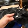 Girls' Spring/Fall Simple and Stylish Jacket, Small-to-Medium Children's Leather Jacket, Baby Casual Jacket