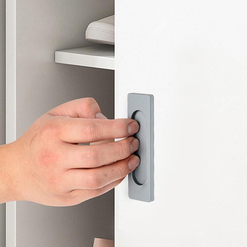 Barn Door Sliding Pull Door Hidden Furniture Hardware Handle Self-Adhesive Bathing Room Glass Door Pulls