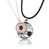 Magnetic Sun & Moon Couple Necklace with Projector Pendant