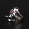 Retro Cigarette Skull Large Ring For Men Punk Gothic Rock Hiphop Ring Biker Accessories Handmade Designer Zircon Gift For Man